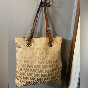 Michael Kors Signatue Monogram Jet Set North South Tote